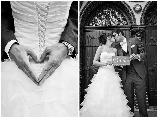 Hochzeitsfotografie von Brautpaar nach kirchlicher Trauung in St. Josef Kirche Berlin © Hochzeitsfotograf Berlin hochzeitslicht