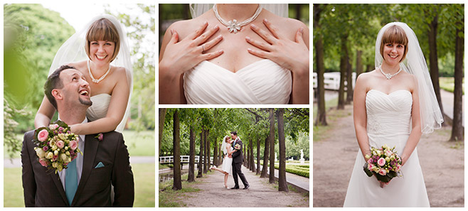 Brautpaarfotos im Tierpark bei Schloss Friedrichsfelde Berlin von professionellem Hochzeitsfotografen © Hochzeitsfotograf Berlin hochzeitslicht