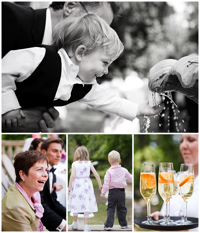 Hochzeitsfotos von Sektempfang bei Hochzeit im Schlosshotel Grunewald Berlin © Hochzeitsfotograf Berlin hochzeitslicht