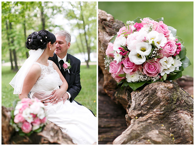 Braut und Bräutigam bei Brautpaar-Fotoshooting im Park des Schloss Charlottenburg © Hochzeitsfotograf Berlin hochzeitslicht