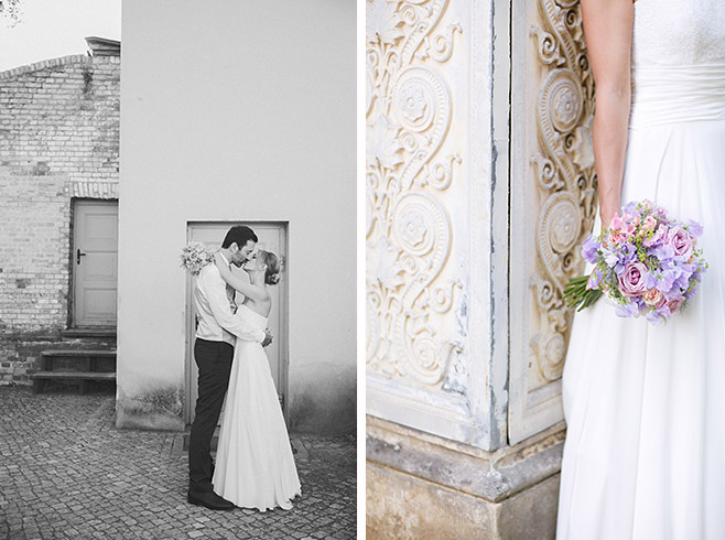 Hochzeitsfoto von Brautpaar bei Hochzeit im Schloss Glienicke in Berlin-Wannsee an der Grenze zu Potsdam © Hochzeitsfotograf Berlin www.hochzeitslicht.de